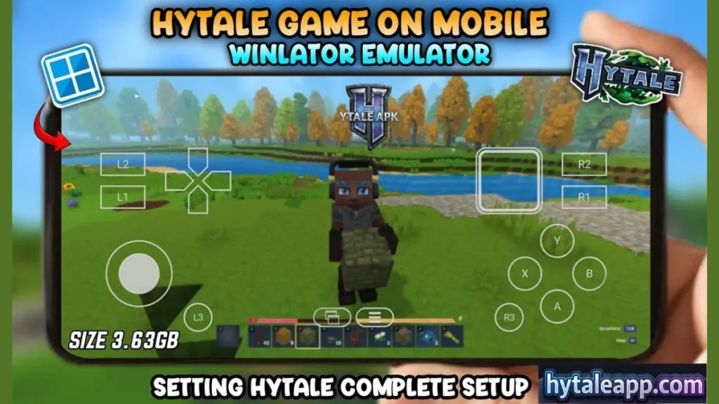 hytale game mobile using winlator emulator