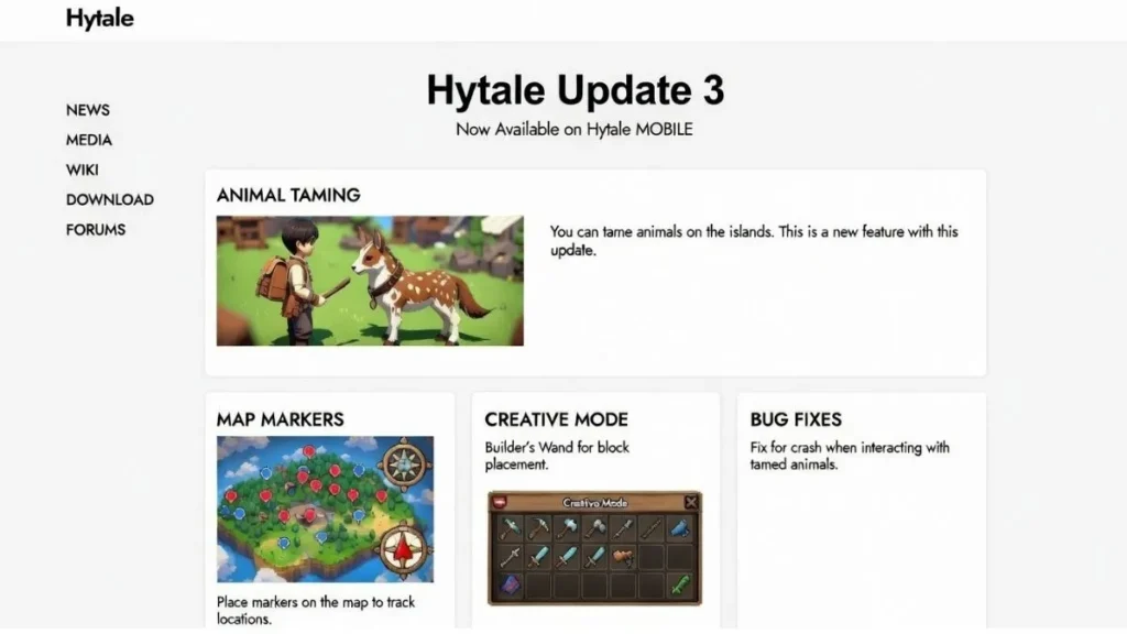 Hytale Update 3 patch notes